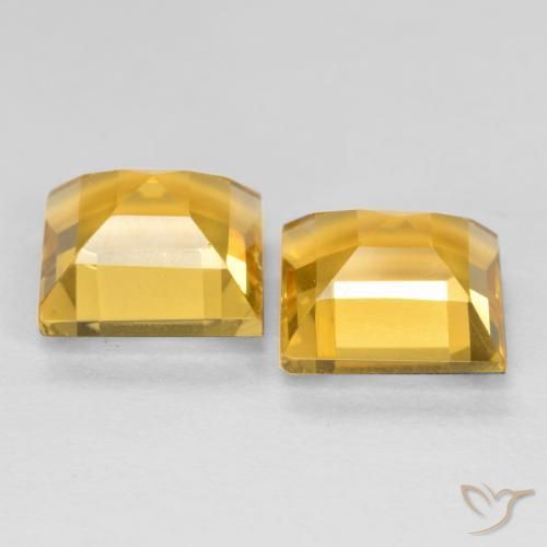 Gemme di Citrino Dorato medio naturale da 3.12 ct, Quadrato, VS