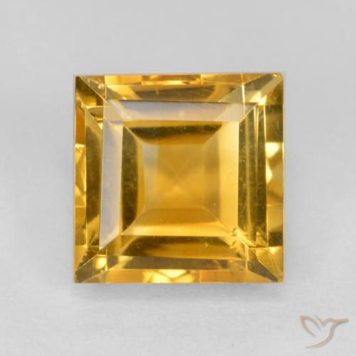 1.98ct Naturale Arancio Dorato Profondo Citrino, Quadrato, VS