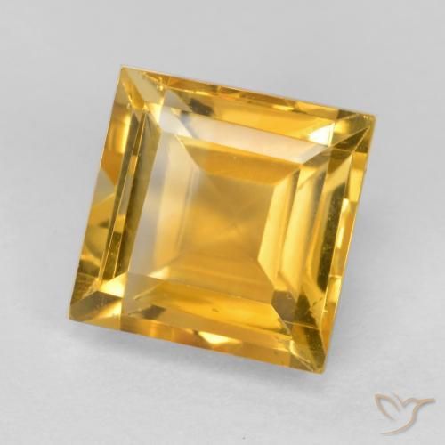 Citrino Arancio Dorato Profondo naturale da 1.98 ct, Quadrato, VS