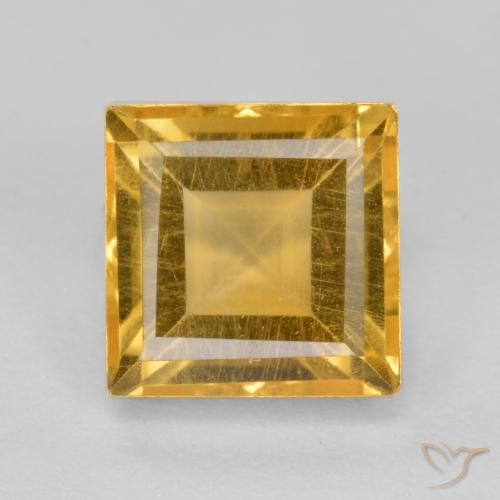 2.07ct Naturale Arancio Dorato Profondo Citrino, Quadrato, VS
