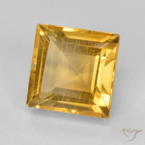 Citrino Arancio Dorato Profondo naturale da 2.07 ct, Quadrato, VS