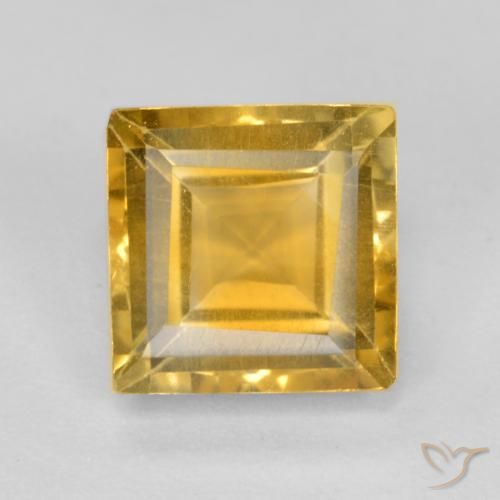 1.68ct Naturale Dorato Citrino, Quadrato, VS
