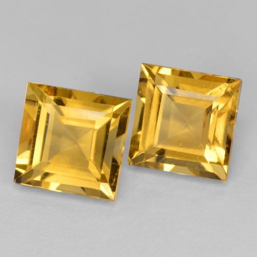 Gemme di Citrino Oro profondo naturale da 3.01 ct, Quadrato, VS