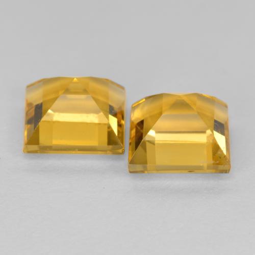 Gemme di Citrino Oro profondo naturale da 3.01 ct, Quadrato, VS