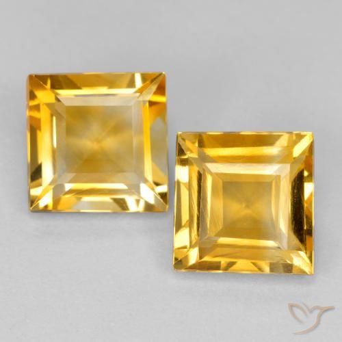 2.94ctw Naturale Arancio dorato Citrino, Quadrato, VS