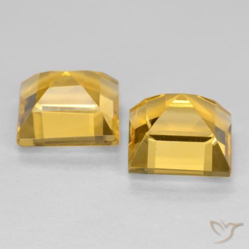 Gemme di Citrino Oro profondo naturale da 3.28 ct, Quadrato, VS