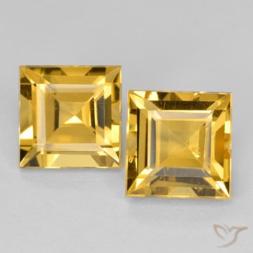 3.30ctw Naturale Oro profondo Citrino, Quadrato, VS