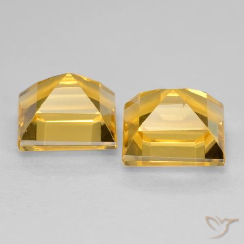 Gemme di Citrino Oro profondo naturale da 3.30 ct, Quadrato, VS