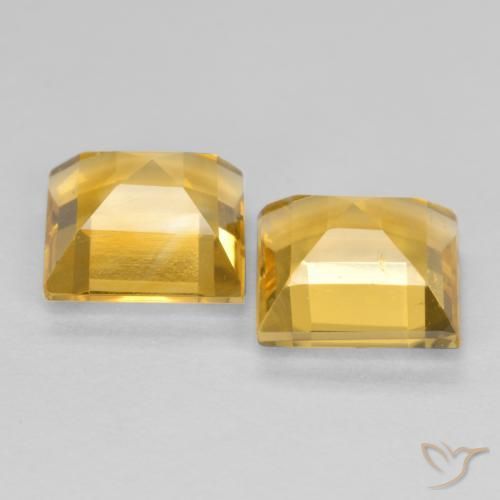 Gemme di Citrino Dorato medio naturale da 2.94 ct, Quadrato, VS