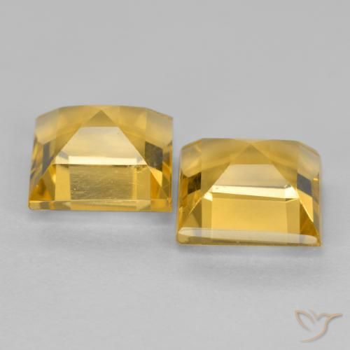 Gemme di Citrino Dorato medio naturale da 3.26 ct, Quadrato, VS