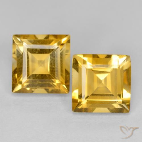 3.25ctw Naturale Dorato Citrino, Quadrato, VS