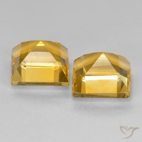 Gemme di Citrino Dorato naturale da 3.25 ct, Quadrato, VS