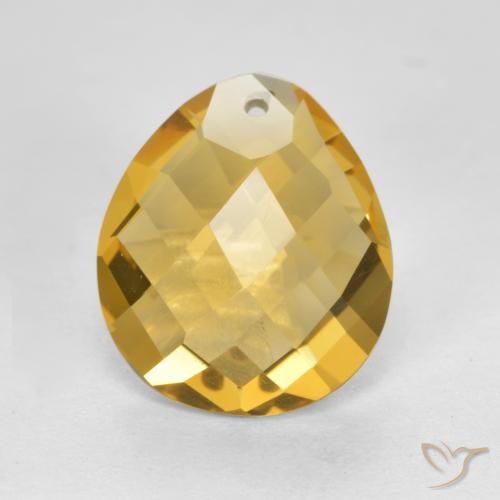 3.52ct Naturale Dorato medio Citrino, Forma a pera, VVS-VS