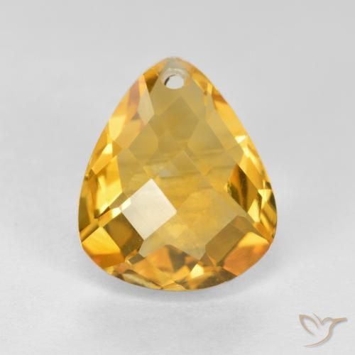 3.33ct Naturale Oro brillante Citrino, Forma a pera, VVS-VS