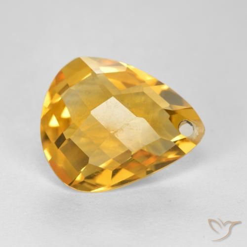 Citrino Oro brillante naturale da 3.33 ct, Forma a pera, VVS-VS