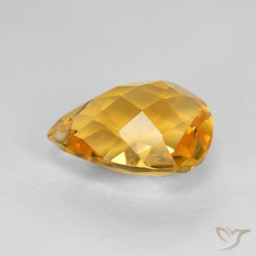 Citrino Oro brillante naturale da 3.33 ct, Forma a pera, VVS-VS