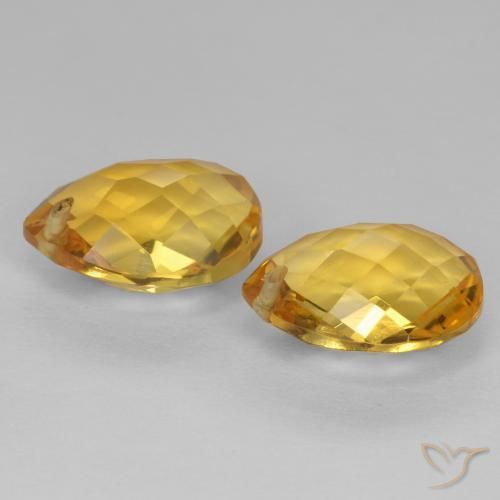 Gemme di Citrino Arancio dorato naturale da 7.95 ct, Forma a pera, VVS-VS