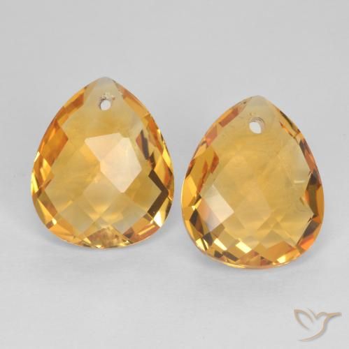 7.49ctw Naturale Dorato scuro Citrino, Forma a pera, VVS-VS