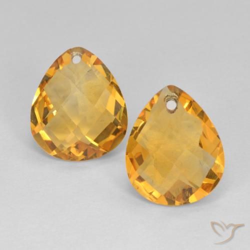 6.71ctw Naturale Dorato scuro Citrino, Forma a pera, VVS-VS