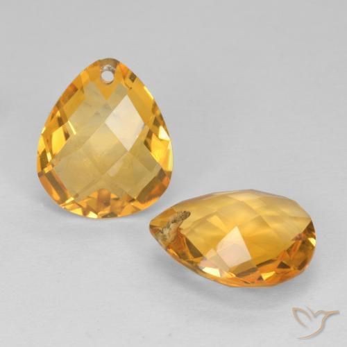 Gemme di Citrino Dorato scuro naturale da 6.71 ct, Forma a pera, VVS-VS