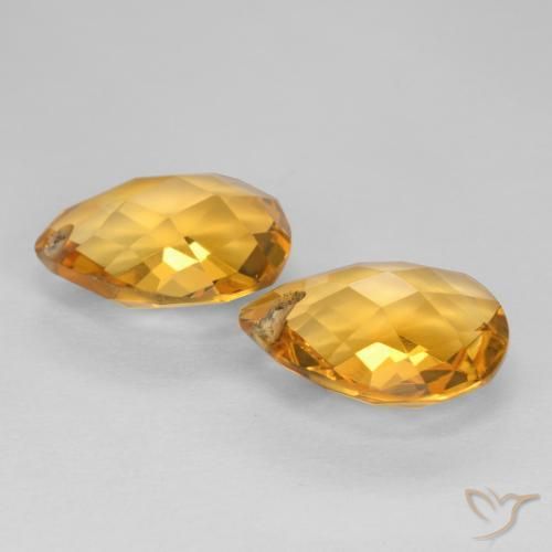 Gemme di Citrino Dorato scuro naturale da 6.71 ct, Forma a pera, VVS-VS