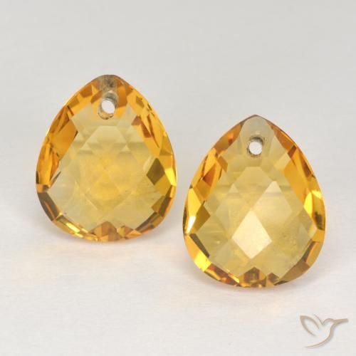 7.19ctw Naturale Dorato scuro Citrino, Forma a pera, VVS-VS