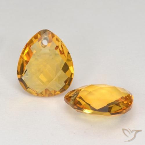 Gemme di Citrino Dorato scuro naturale da 7.19 ct, Forma a pera, VVS-VS