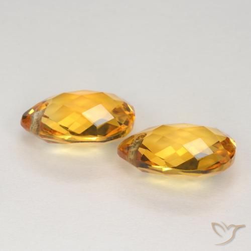 Gemme di Citrino Dorato scuro naturale da 7.19 ct, Forma a pera, VVS-VS