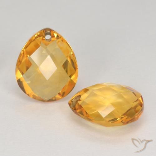 Gemme di Citrino Arancio-Oro naturale da 7.42 ct, Forma a pera, VVS-VS