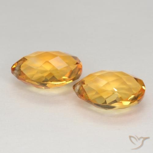 Gemme di Citrino Arancio-Oro naturale da 7.42 ct, Forma a pera, VVS-VS