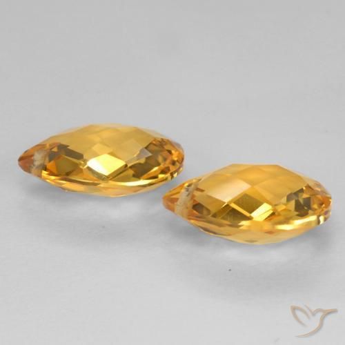 Gemme di Citrino Arancio Dorato Profondo naturale da 6.99 ct, Forma a pera, VVS-VS