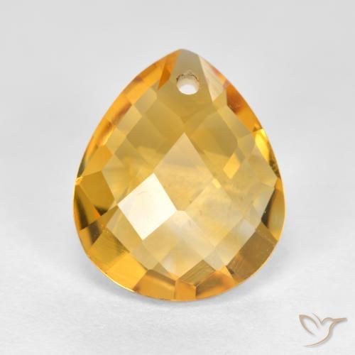 3.60ct Naturale Arancio-Oro Citrino, Forma a pera, VVS-VS