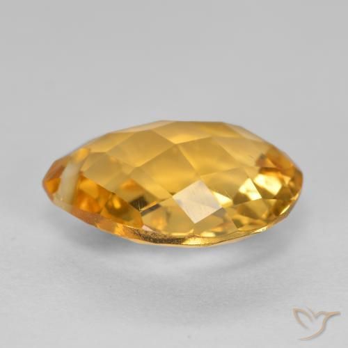 Citrino Arancio Dorato Profondo naturale da 3.30 ct, Forma a pera, VS-SI