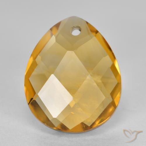 3.75ct Naturale Arancio-Oro Citrino, Forma a pera, VVS-VS