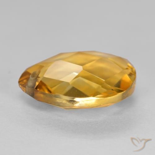 Citrino Arancio-Oro naturale da 3.75 ct, Forma a pera, VVS-VS