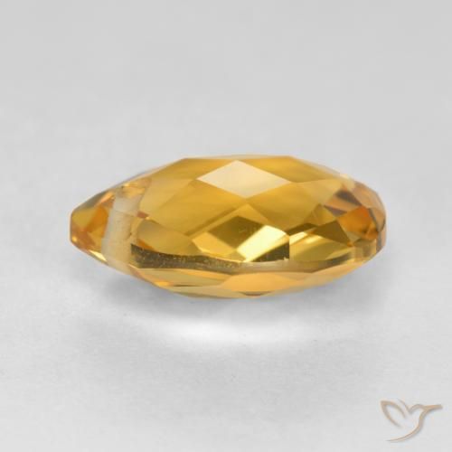 Citrino Dorato medio-scuro naturale da 3.61 ct, Forma a pera, VVS-VS