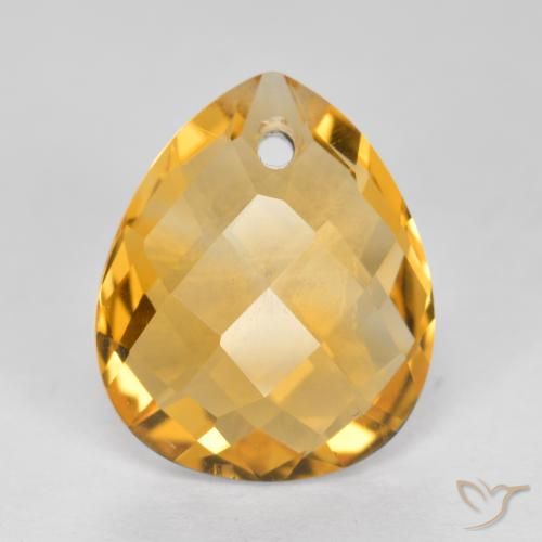 3.61ct Naturale Dorato scuro Citrino, Forma a pera, VVS-VS