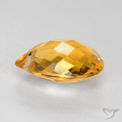 Citrino Dorato scuro naturale da 3.61 ct, Forma a pera, VVS-VS