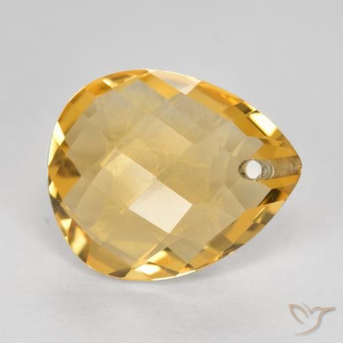 Citrino Oro naturale da 3.39 ct, Forma a pera, VVS-VS
