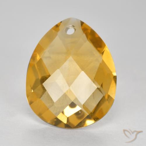 2.98ct Naturale Oro profondo Citrino, Forma a pera, VVS-VS