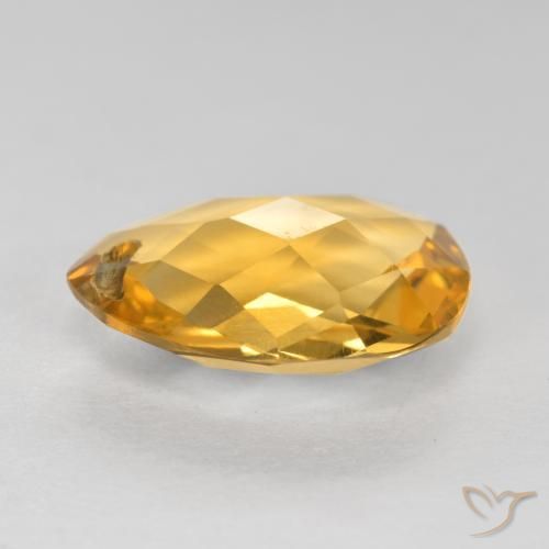 Citrino Oro profondo naturale da 2.98 ct, Forma a pera, VVS-VS