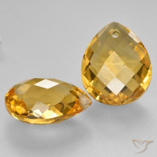 Gemme di Citrino Oro profondo naturale da 7.54 ct, Forma a pera, VVS-VS