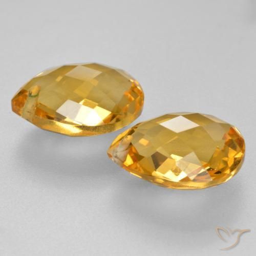 Gemme di Citrino Oro profondo naturale da 7.54 ct, Forma a pera, VVS-VS