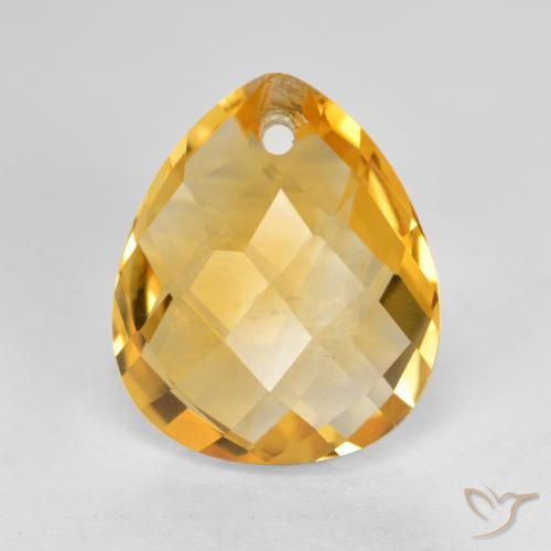 3.61ct Naturale Arancio-Oro Citrino, Forma a pera, VVS-VS