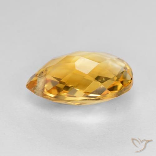 Citrino Arancio-Oro naturale da 3.61 ct, Forma a pera, VVS-VS