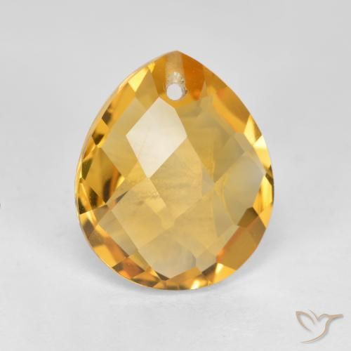 3.57ct Naturale Dorato scuro Citrino, Forma a pera, VVS-VS