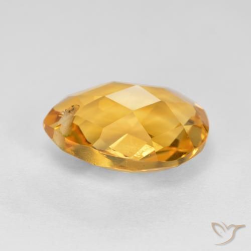 Citrino Dorato scuro naturale da 3.57 ct, Forma a pera, VVS-VS