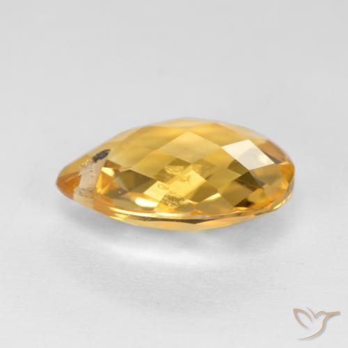 Citrino Dorato medio naturale da 3.02 ct, Forma a pera, VVS-VS