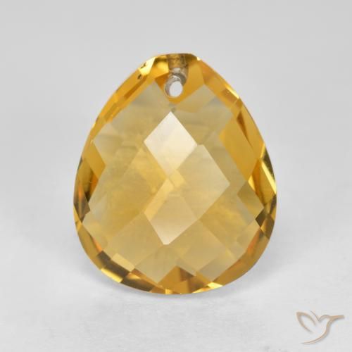 3.68ct Naturale Dorato scuro Citrino, Forma a pera, VVS-VS