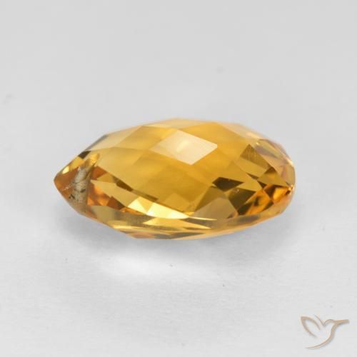 Citrino Dorato scuro naturale da 3.68 ct, Forma a pera, VVS-VS